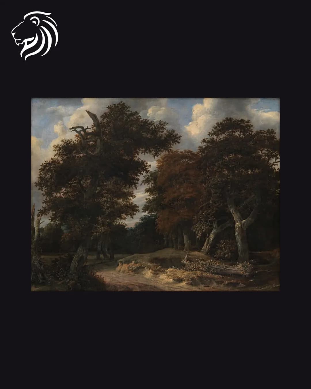 École de Jacob van Ruisdael – Chemin dans une forêt