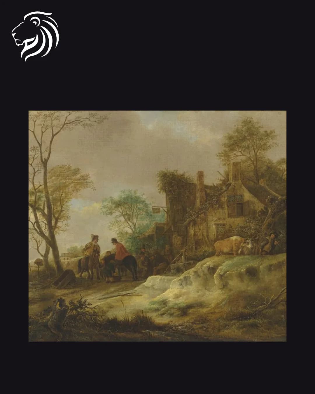 Suiveur de Isaac van Ostade – Halte devant une auberge