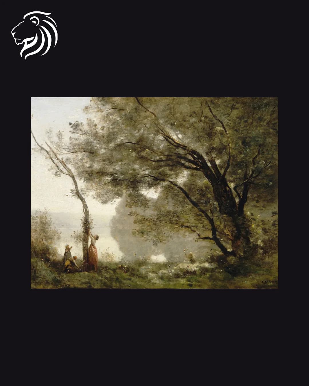 Suiveur de Camille Corot – Souvenir d’Italie avec figures