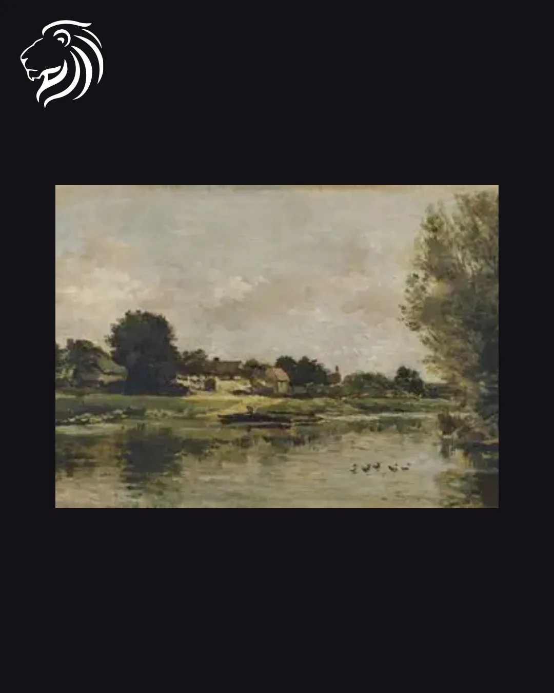 École de Charles-François Daubigny – Village au bord de l’eau