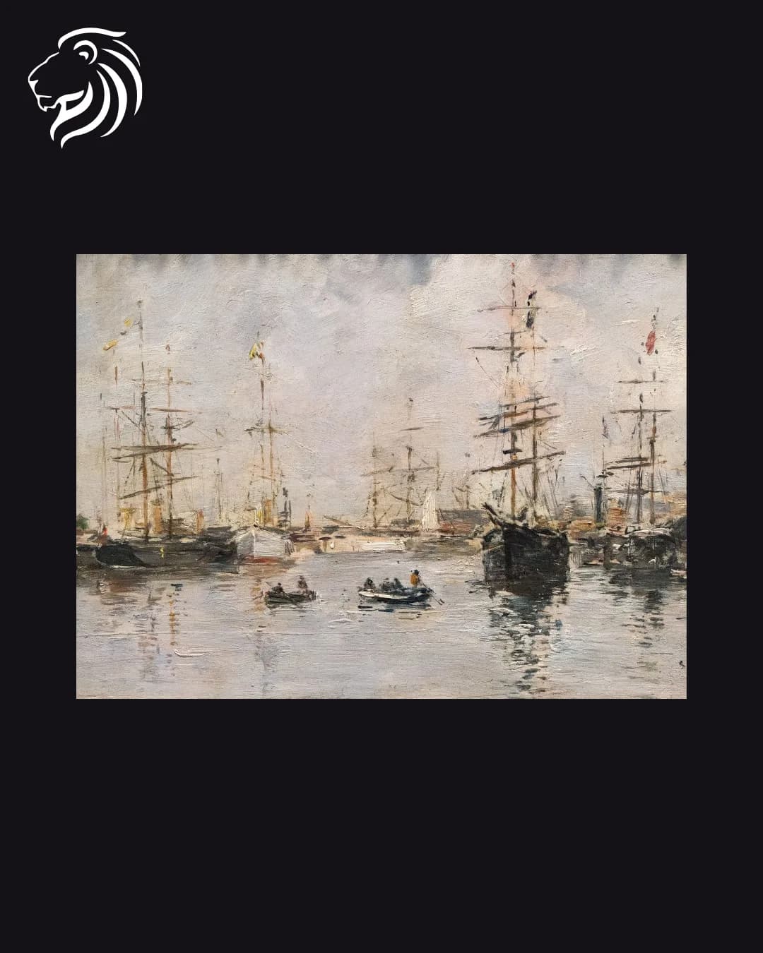 École de Eugène Boudin – Port avec voiliers