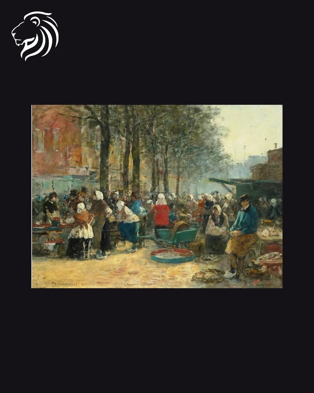 D’après Eugène Boudin – Marché aux poissons