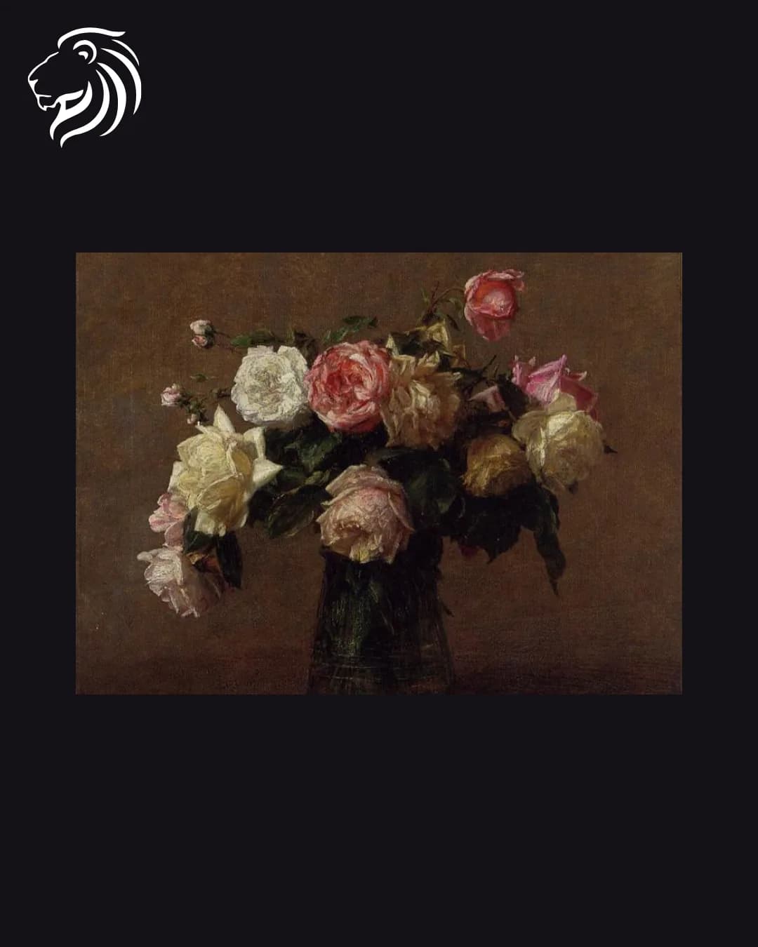 D’après Henri Fantin-Latour – Bouquet de roses dans un vase