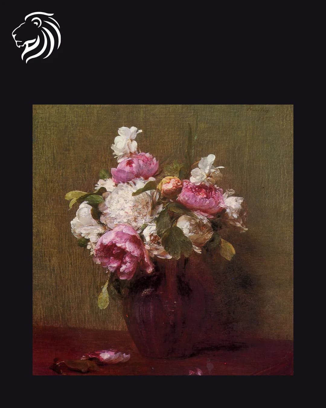 École de Henri Fantin-Latour – Bouquet de pivoines